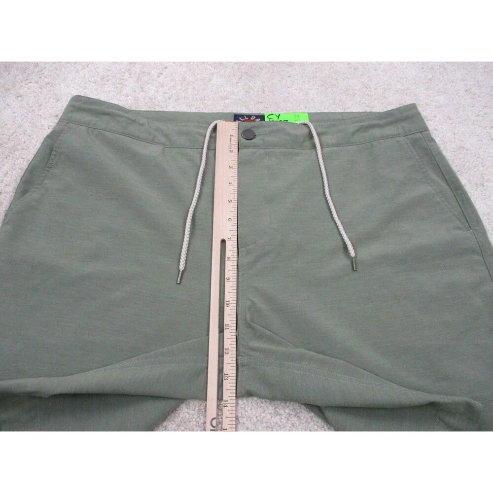 Faherty All Day Shorts Mens 38 Green Performance Stretch Drawstring Casual *